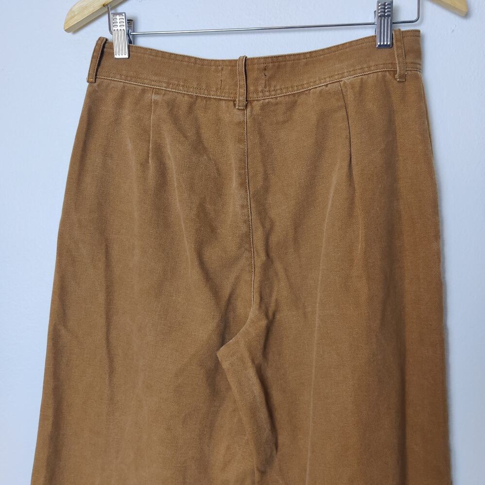 Frye Camber Nadia Canvas High Rise Wide Leg Ankle Pants 28 Workwear Nutmeg Brown - Picture 7 of 16